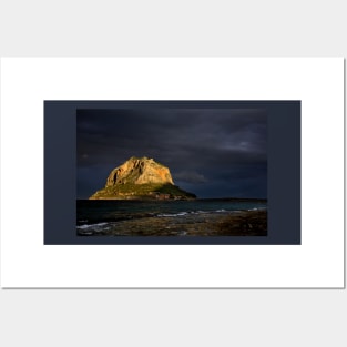 Natural spotlight on the Greek Gibraltar - Monemvasia Posters and Art